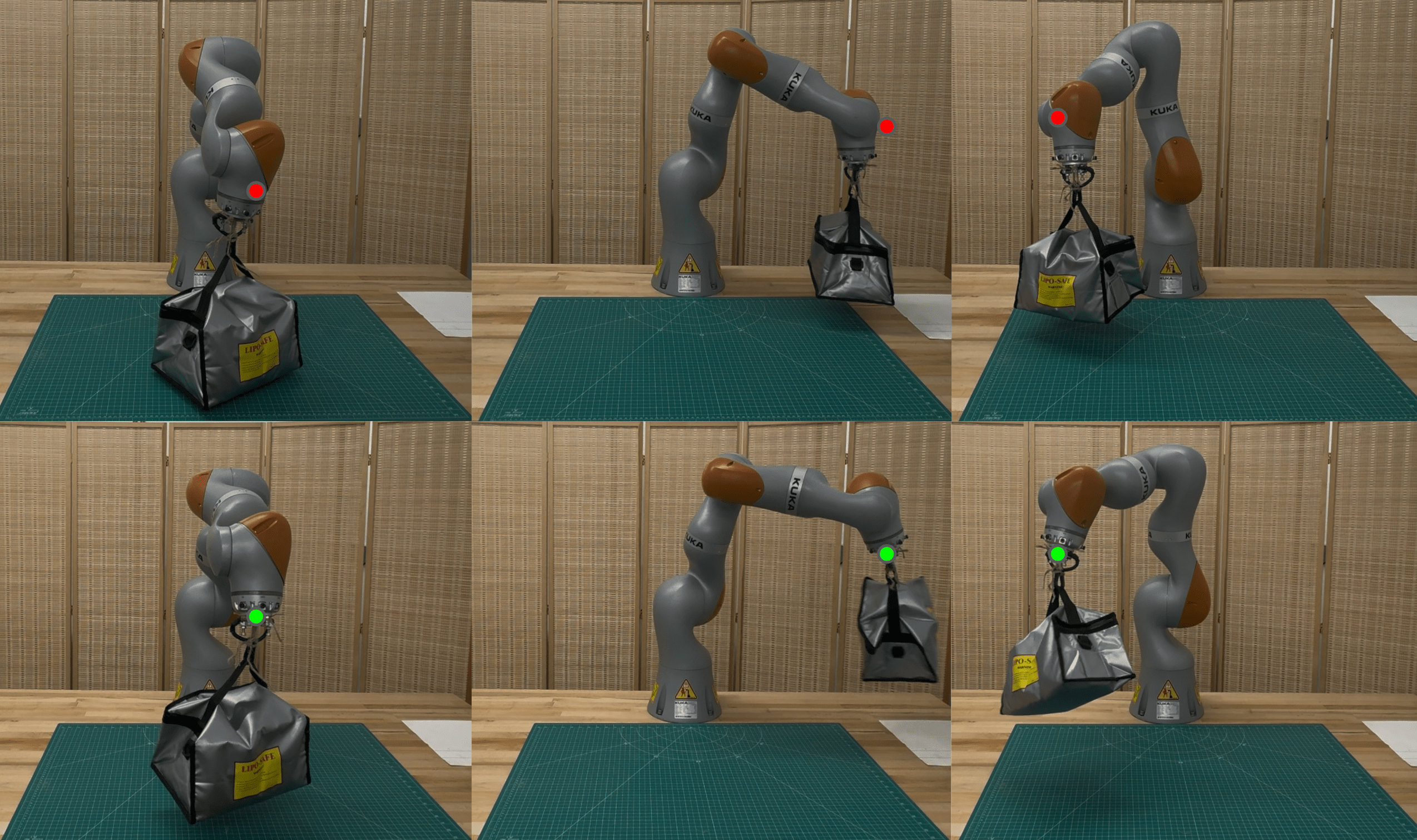 Hardware experiment showing GATO successfully and unsuccessfully accounting for time-varying unmodeled disturbance