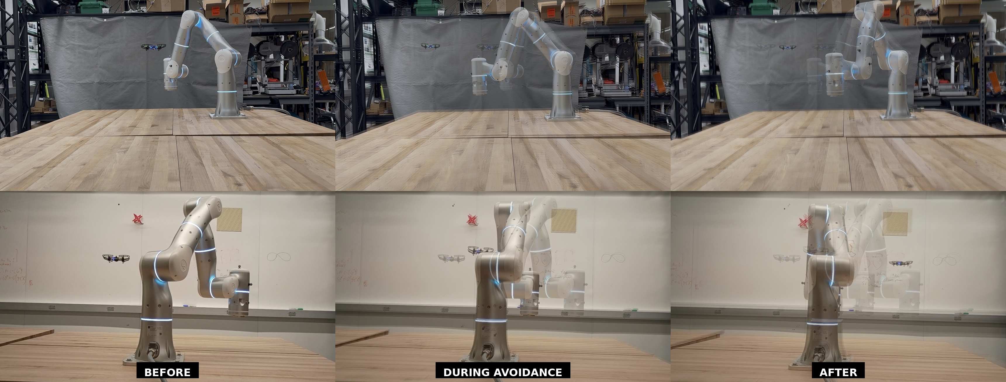 Crazyflie hardware deployment with moving obstacle.